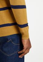 Pierre Cardin - PC Ralph Striped Knitwear - Mustard