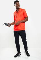 adidas Performance - adidas 3-Stripes Chest Golf Shirt - Blaze Orange