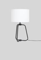 Sixth Floor - Logan table lamp - black & white