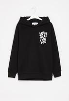 Superbalist - Girls printed hoodie - black