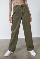 Factorie - High rise baggy jean - olive night
