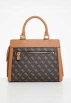 GUESS - Katey luxury satchel - brown & cognac