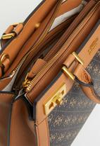 GUESS - Katey luxury satchel - brown & cognac