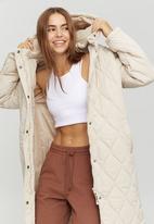 Cotton On - The recycled mother longline puffer 2.0 - sepia