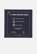 Typo - Premium activity journal - black self care instructions