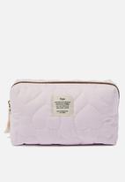 Typo - Florence pencil case - quilted whisper pink heart