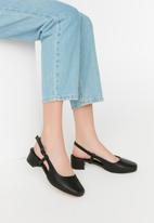 Trendyol - Toe cap slingback low heel - black