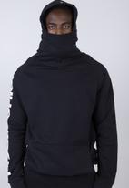 Flyersunion - Flyersunion fleece buff hoodie - black