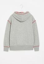 Converse - Cn2b untitled zipper po hoodie - grey 