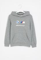 PUMA - Bmw mms kids ess logo hoodie ft - medium gray heather