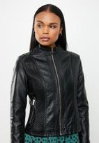 Stella Morgan - Long sleeve pu jacket - black