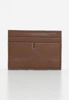 Superbalist - Jason leather cardholder with money clip - brown