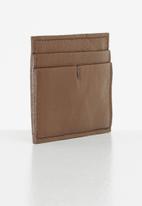 Superbalist - Jason leather cardholder with money clip - brown