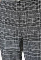 Koton - Medium rise check trousers - black check