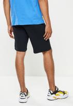 Aca Joe - Small logo fleece shorts - caviar