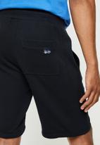 Aca Joe - Small logo fleece shorts - caviar