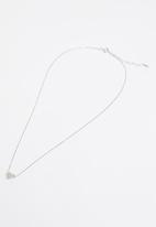 Superbalist - Sterling silver heart pendant necklace - silver 