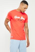 Aca Joe - Logo short sleeve crew neck tee - red