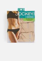 Jockey - 3 Pack no panty line bikini - powder beige