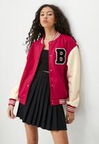 Blake - Collegiate bomber jacket - red