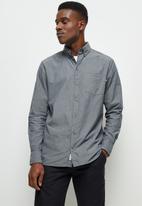 Lark & Crosse - Regular fit chambray shirt - grey