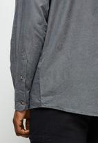 Lark & Crosse - Regular fit chambray shirt - grey