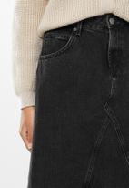 ONLY - Lydia life high waist raw edge denim skirt - washed black