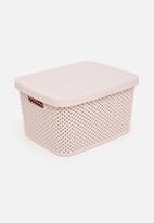 Storage Solutions - Storage box with lid - powder pink