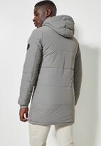 Superbalist - Shaw long puffer jacket - grey