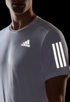 adidas Performance - Own The Run Tee - White & reflective silver