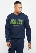 Aca Joe - Aca joe felt applique sweater - navy