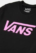 Vans - Gr flying v crew girls - black & begonia pink
