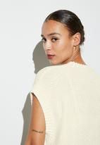 Superbalist - Organic cotton knitwear hi neck tunic dress - ecru