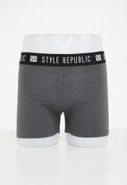 STYLE REPUBLIC - 3-Pack boxer briefs - black & grey