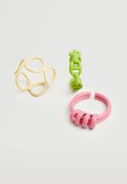 MANGO - Pack of 3 combined rings - multi