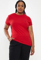 POLO - Plus wmn allie short sleeve sml pony stretch T-shirt - red