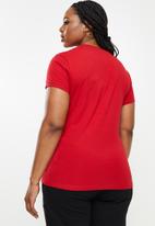 POLO - Plus wmn allie short sleeve sml pony stretch T-shirt - red