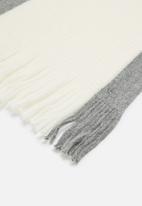 edit - Colourblock scarf - grey & cream