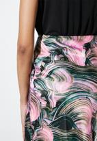 Superbalist - Long midi slip skirt - pink textured waves