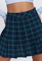 Factorie - Pleated skirt - molly check navy