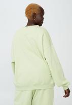 Cotton On - Curve classic crew sweatshirt - foam green