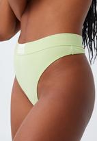 Cotton On - Organic cotton mid rise g string brief - celery juice