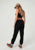 Cotton On - Quilted gym track pant - black quilted