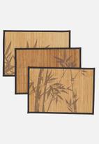 Excellent Housewares - Bamboo placemats - set of 3