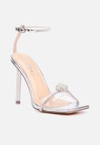 Miss Black - Samba2 ankle strap heel - silver