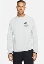 Nike - NSW  Authorized Graphic Crew Sweatshirt - Grey & black