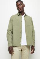 Lark & Crosse - Regular fit cotton twill shirt - khaki