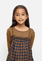 Superbalist Kids - Check dress and T-shirt set - brown