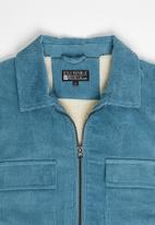 STYLE REPUBLIC - Cord sherpa lined utility jacket - dusty blue