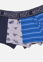 MINOTI - Teen boys 3 Pack aop/solid boxers - multi